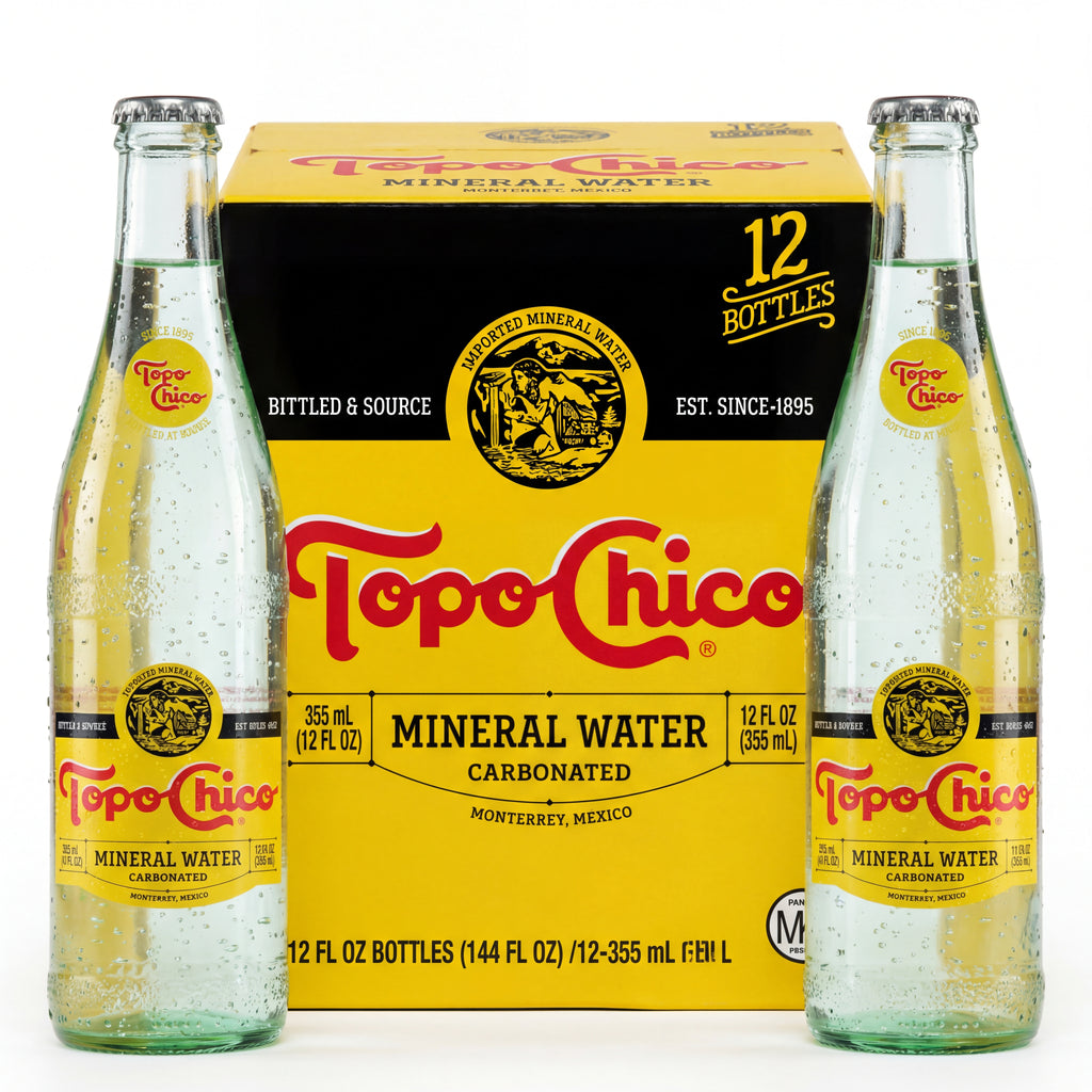 Topo Chico Mineral Water – 12 Pack (12oz Glass Bottles) 🚚 FREE Shipping