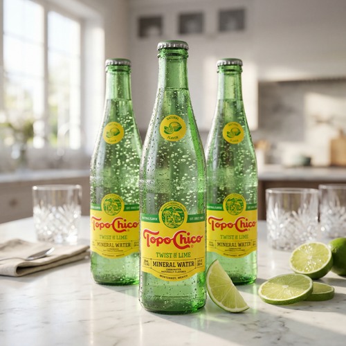 Topo Chico Twist of Lime Mineral Water – 12 Pack (12oz Glass Bottles) 🚚 FREE Shipping